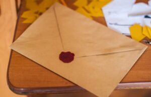 Letter with wax seal