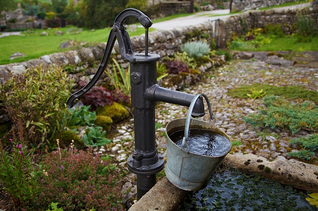 water pump with full pail