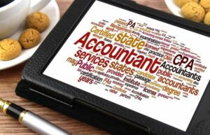 word cloud of accounting words