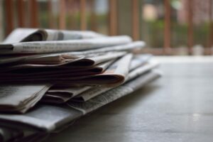 folded newspaper