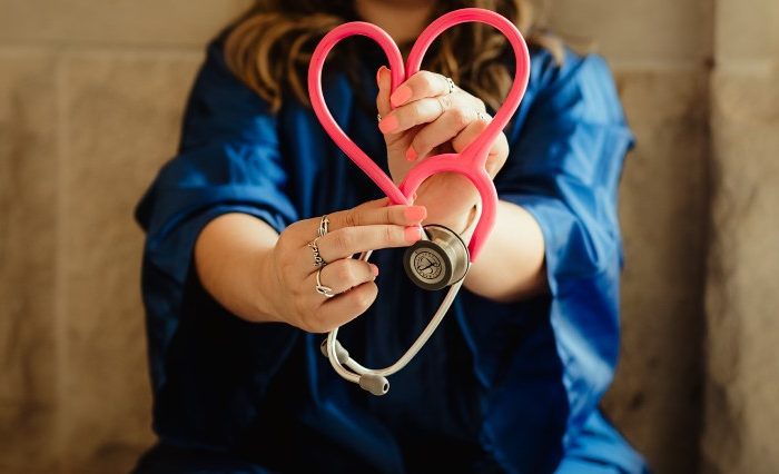 Stethoscope making a heart