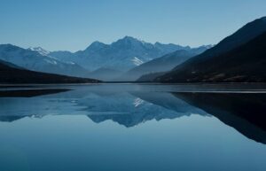 Mountains and reflective lake