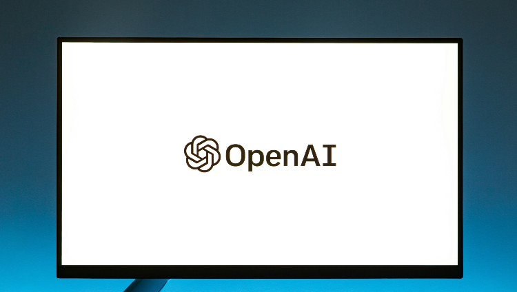 Open AI text on a screen