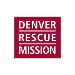 Denver Rescue Mission Logo - Red box with white text